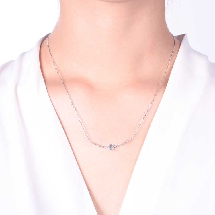 Baguette Cluster Necklace