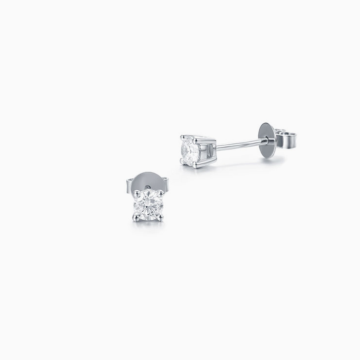 Classic round brilliant cut diamond studs