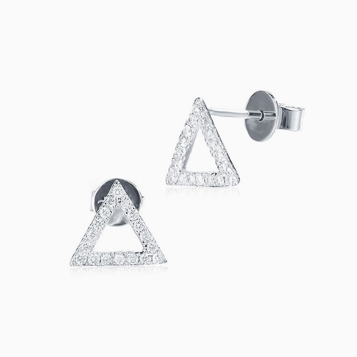 Triangle Diamond Studs