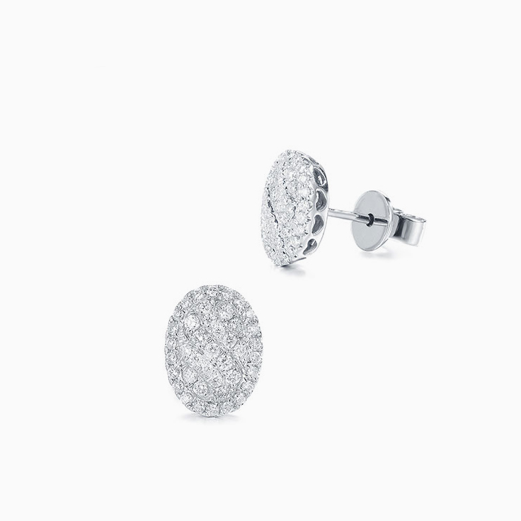 Oval Shape Diamond Studs