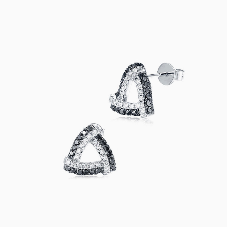 Black and White Diamond Studs