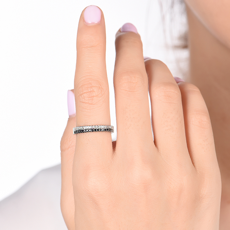 Black and White diamond Band