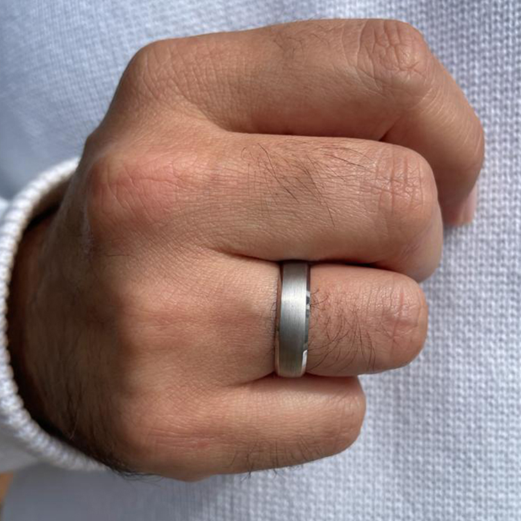 Brushed Mens Wedding ring 5020