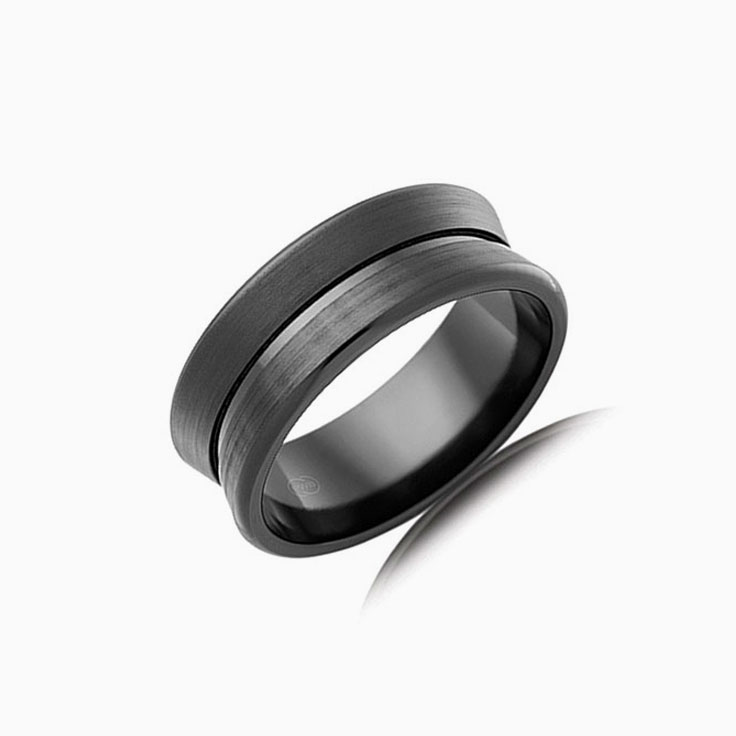 Zirconium mens wedding ring FB4434
