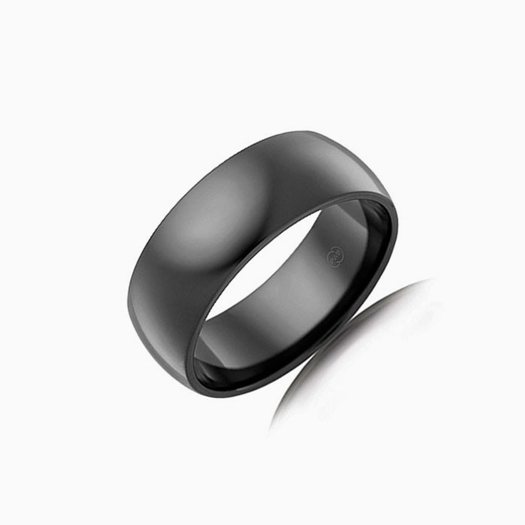 High dome zirconium ring