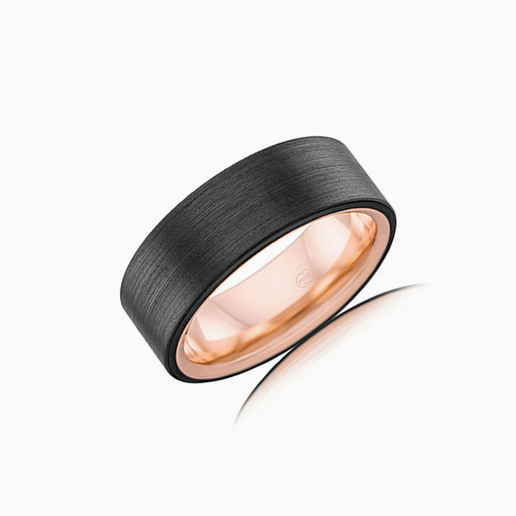 Matt finish Zirconium mens ring ZR4416