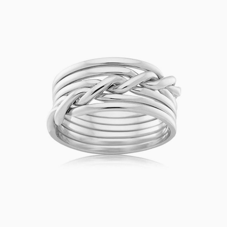 Knotted Wedding Band For Womens