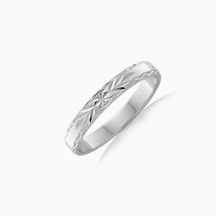 Carved Womens Wedding Ring