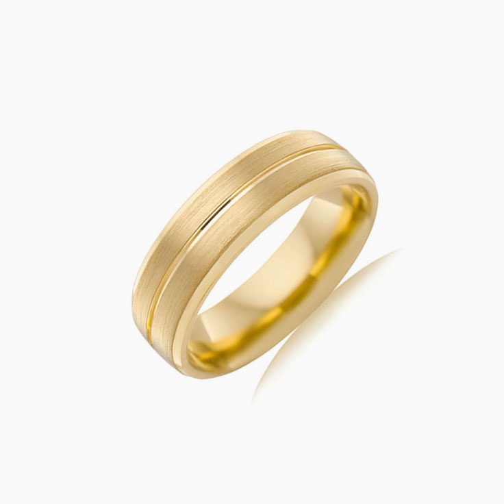 Grooved Mens Wedding ring B3936