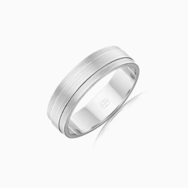 Matt finish Mens Wedding ring F3621