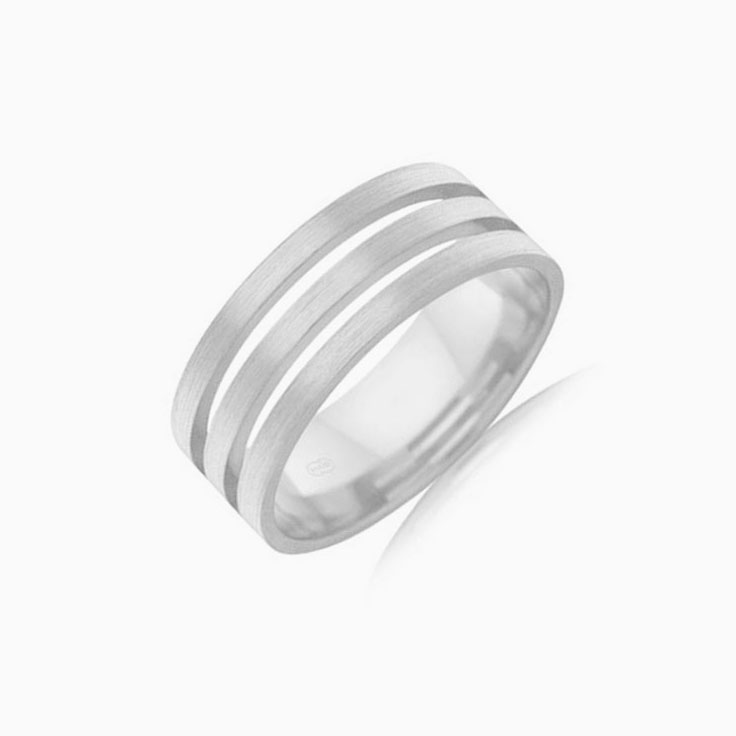 Three band mens ring F3833
