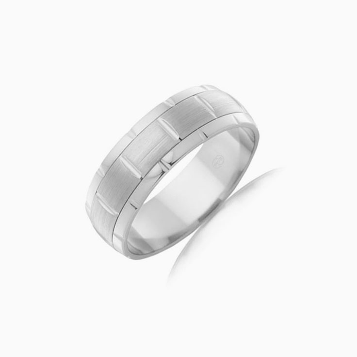 Matt and polished finish ring J2712