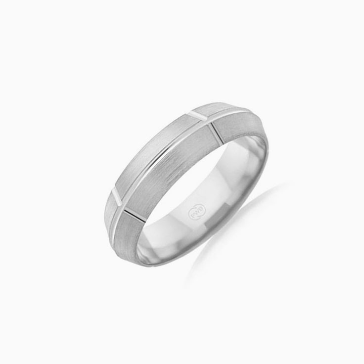 Matt finish mens wedding ring WR3546