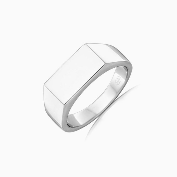 Plain Signet Mens Band