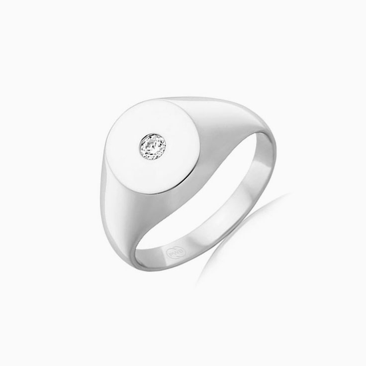 Drop Set Signet Ring