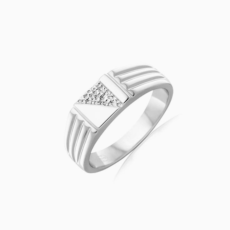 Carved Gold Mens Signet Sing