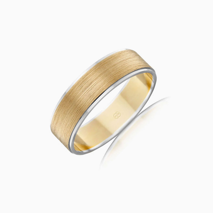 Matt centre Mens wedding ring 2T2782