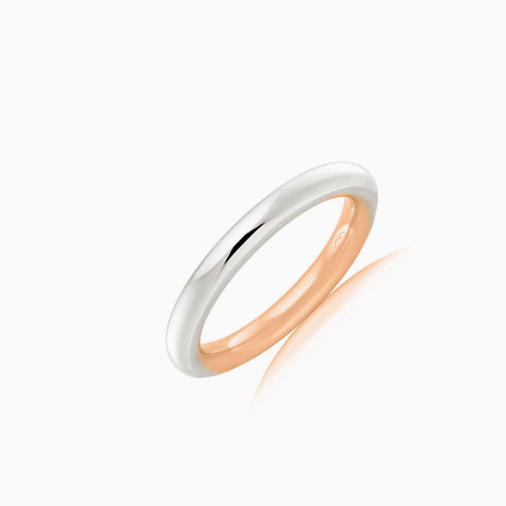 Two tone ladies wedding ring 2T3701