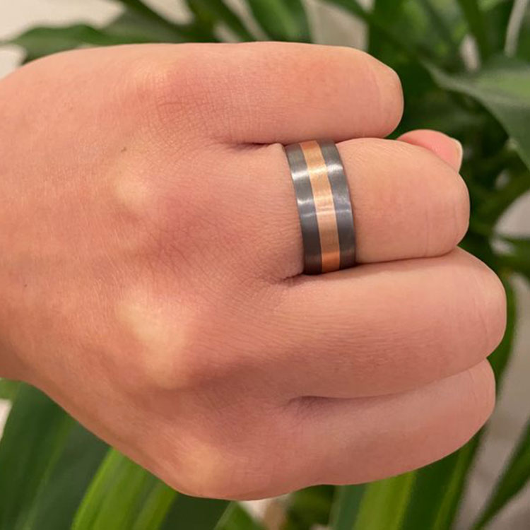 Gold Tantalum Wedding ring 816A05