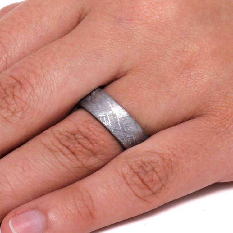 Gibeon Meteorite Overlay With RoseGold