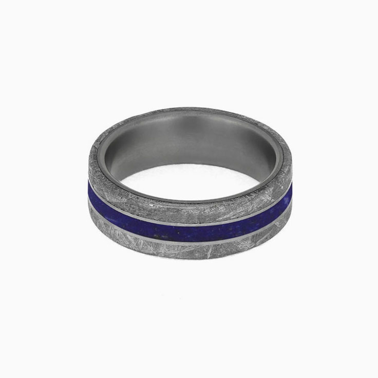 Lapis Lazuli With Meteorite and Titanium