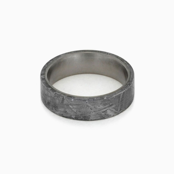 Titanium With Gibeon Meteorite Overlay
