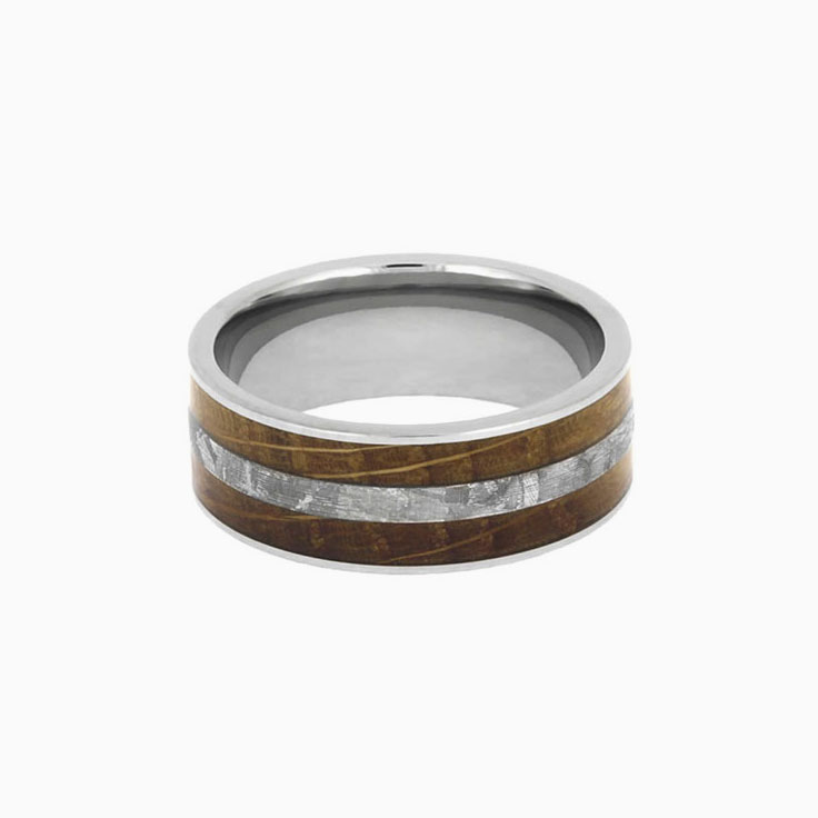 Mens Meteorite And Whiskey Oak Band