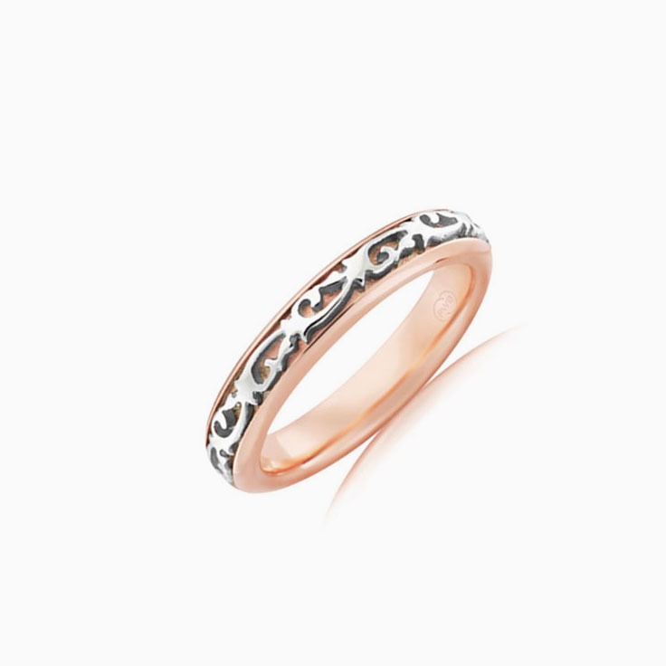 Two tone carved ring 2TJ3669