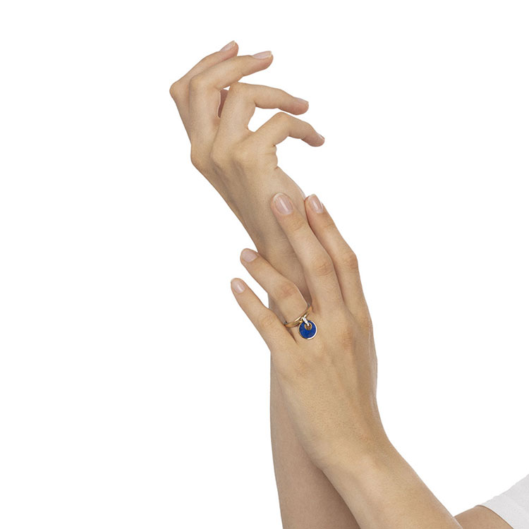 Blue Lapis lazuli Charm Ring