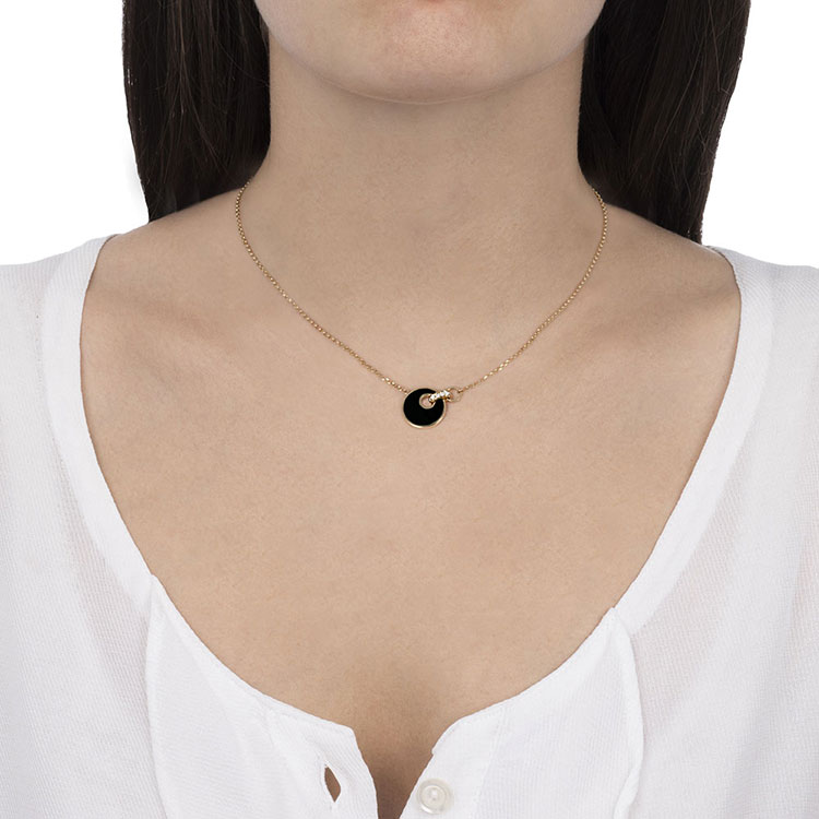 Black Onyx Necklace With Diamonds