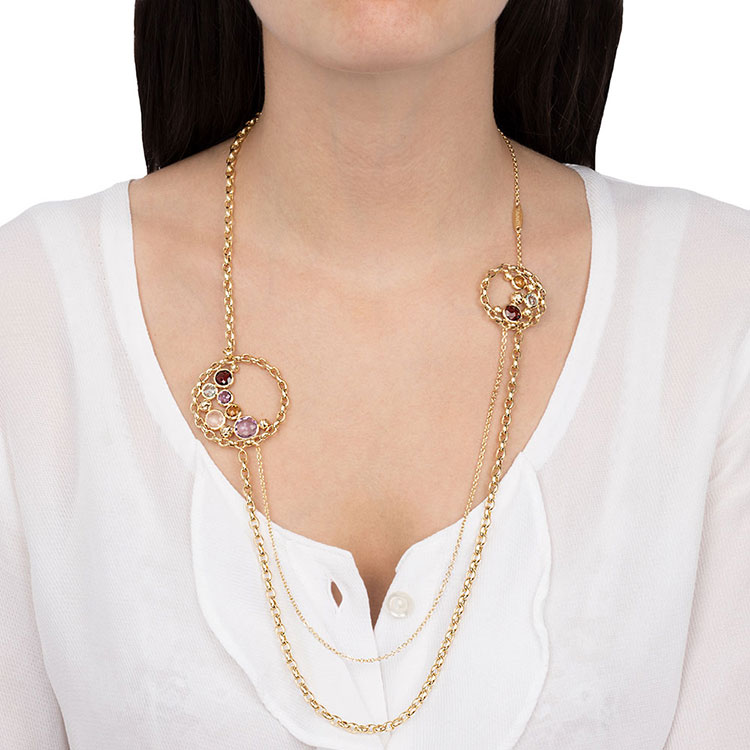 Long Gemstone Necklace