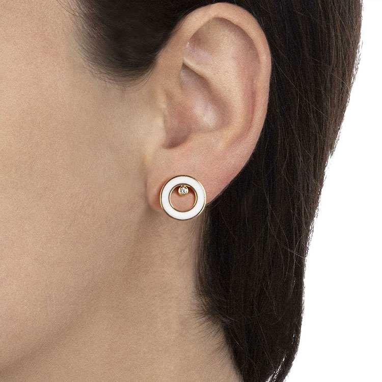 Circle enamel Studs