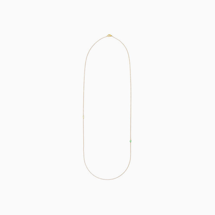 Green Aventurine Boule Long Necklace